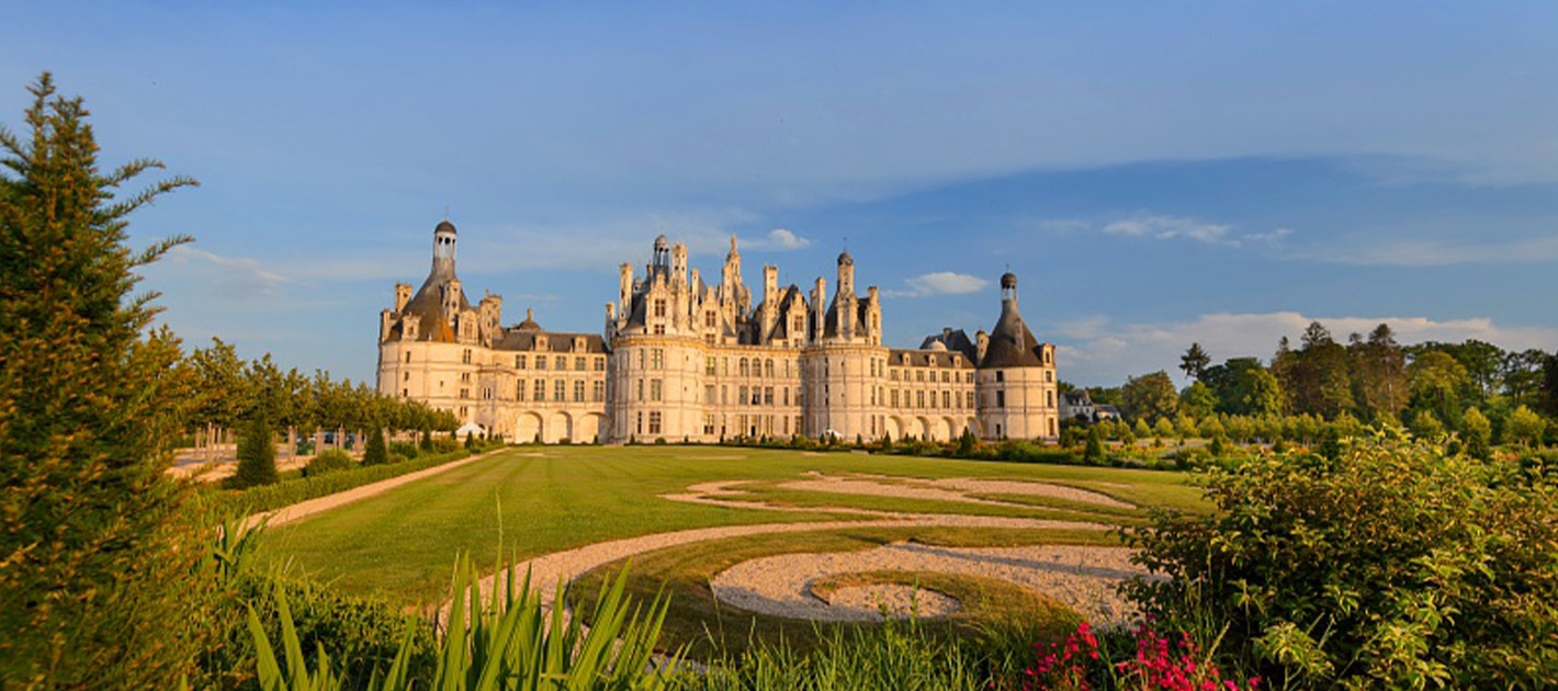 Couché de soleil sur le Château de Chambord