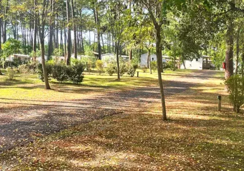 Emplacement grande tente au camping les Oyats