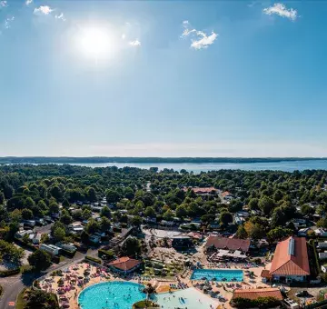 Vue aérienne du camping de la Réserve