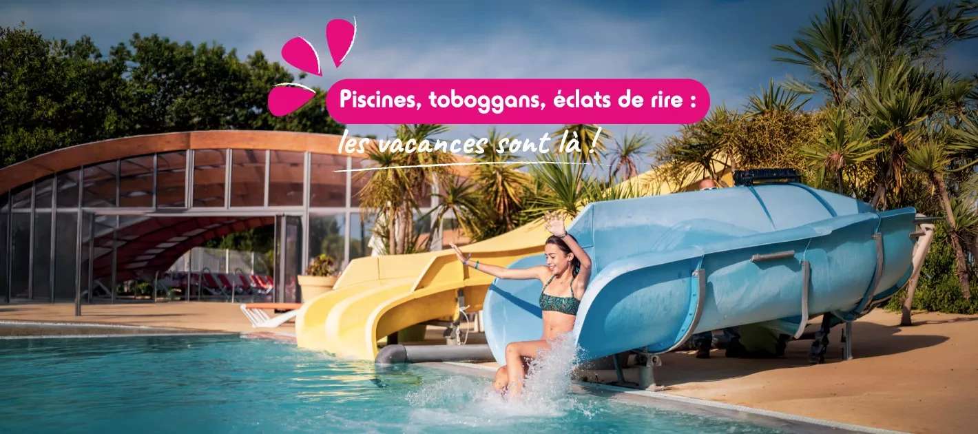 Camping avec piscine et toboggan