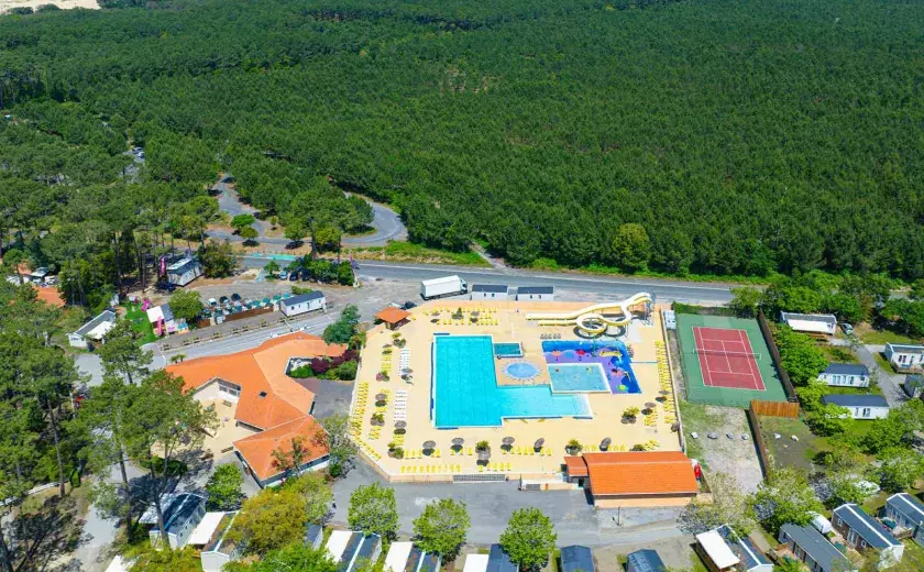 La magnifique vue aérienne du camping Siblu Villages Les Oyats 1