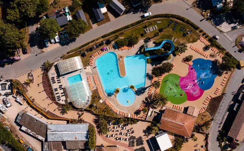 La magnifique vue aérienne du camping Siblu Villages Les Viviers 2